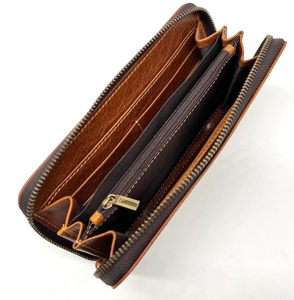 Світло-коричневий шкіряний гаманець-клатч Newery N10003GCR N10003GCR фото