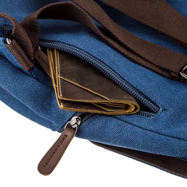 Компактний жіночий текстильний рюкзак Vintage 20197 Синій 46177 фото