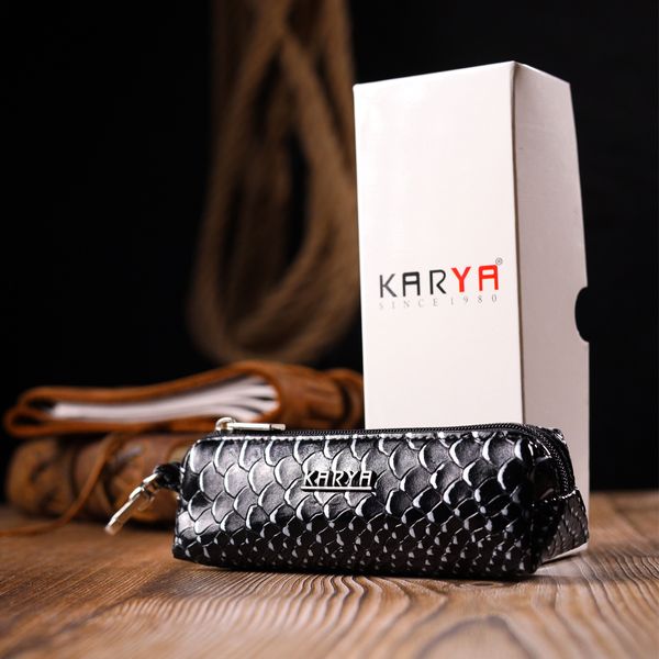 Незвичайна ключниця з натуральної фактурної шкіри KARYA 21219 Різнокольоровий 21219 фото
