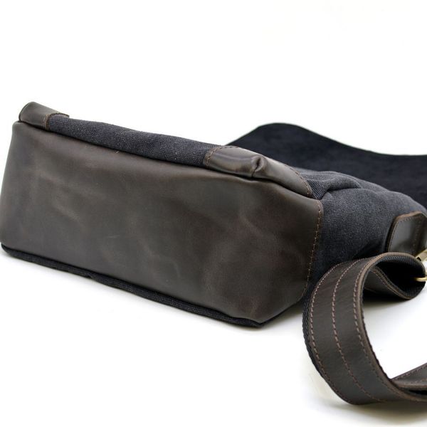 Компактна сумка через плече з тканини канваc і шкіри RGc-1309-4lx TARWA RGc-1309-4lx фото