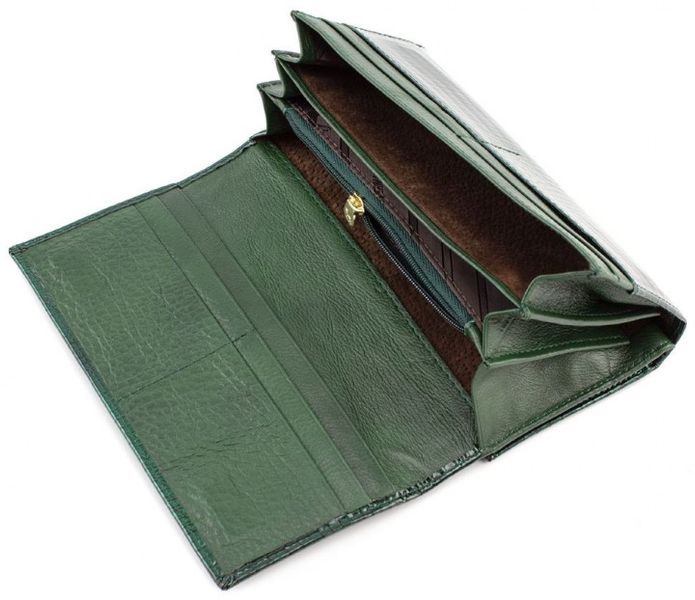 Зелёный кожаный кошелёк в лаковом покрытие Marco Coverna 403-2480-7 403-2480-7 фото