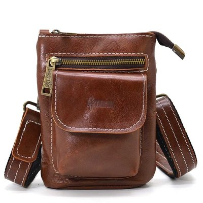Маленькая мужская сумка на пояс, через плечо, на джинсы коньяк TARWA GB-1350-3md GB-1350-3md фото