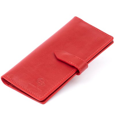 Вертикальний жіночий гаманець глянсовий Anet на кнопці GRANDE PELLE 11325 Червоний 11325 фото