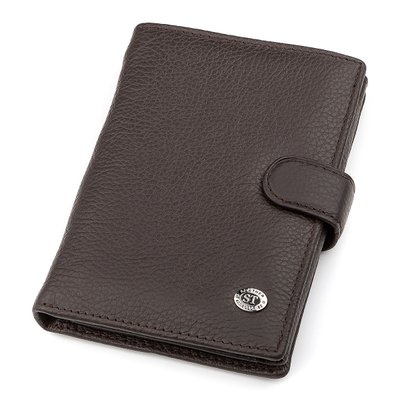 Чоловічий гаманець ST Leather 18331 (ST101) вертикальний Коричневий 18331 фото