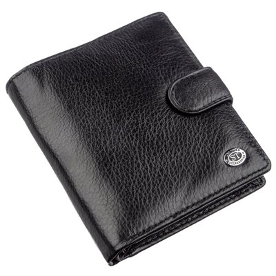 Невеликий шкіряний гаманець для чоловіків ST Leather 18832 Чорний 18832 фото