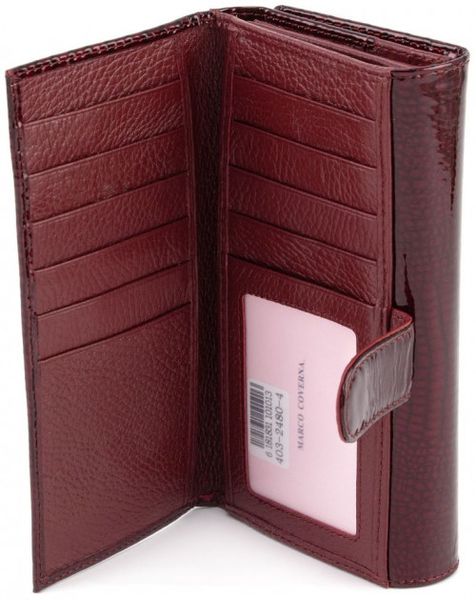 Бордовий жіночий гаманець лаковий Marco Coverna 403-2480-4 403-2480-4 фото