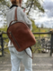 Шкіряний жіночий рюкзак SGE backpack 001 con рудий backpack 001 con фото 2