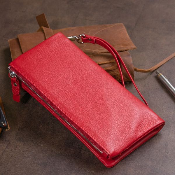 Кошелек-клатч из кожи с карманом для мобильного ST Leather 19315 Красный 19315 фото