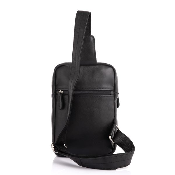 Чёрная кожаная сумка-рюкзак через плечо Newery N6896GA N6896GA фото