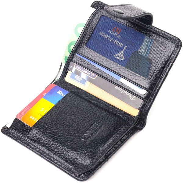 Стильний гаманець із натуральної зернистої шкіри CANPELLINI 21688 Чорний 21688 фото