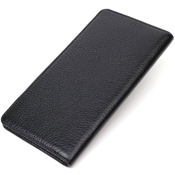 Вертикальный мужской бумажник из натуральной зернистой кожи BOND 21983 Черный 21983 фото