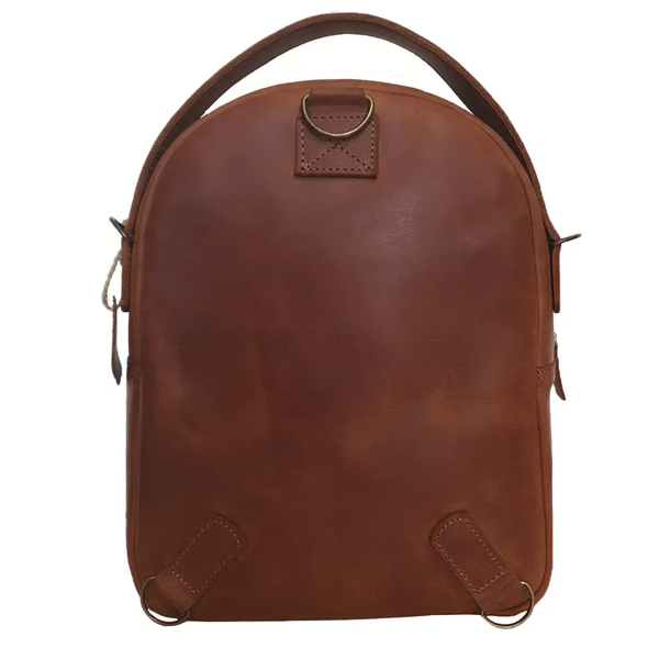 Шкіряний жіночий рюкзак SGE backpack 001 con рудий backpack 001 con фото