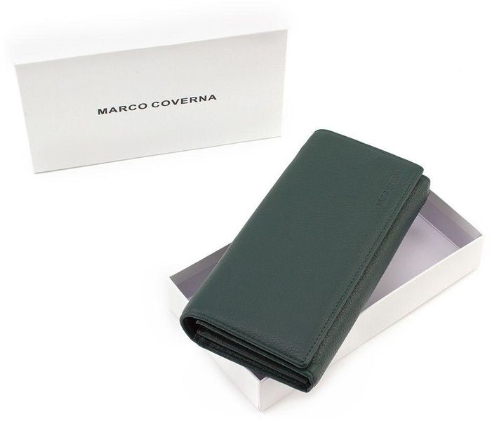Зелёный кожаный кошелёк на магните Marco Coverna mc1413-7 mc1413-7 фото