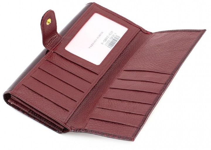 Бордовий жіночий гаманець лаковий Marco Coverna 403-2480-4 403-2480-4 фото