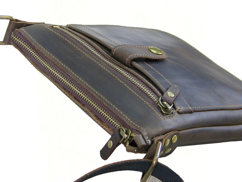 Чоловіча шкіряна сумка планшет SGE PL 001 brown коричнева PL 001 brown фото