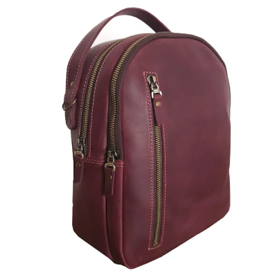 Шкіряний жіночий рюкзак SGE backpack 001 bordo бордовий backpack 001 bordo фото