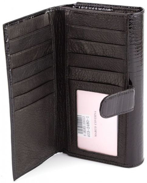 Чорний шкіряний гаманець на магніті Marco Coverna 403-2480-1 403-2480-1 фото