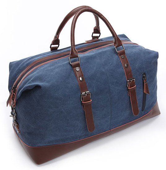 Дорожня сумка текстильна велика Vintage 20083 Синя 20083 фото