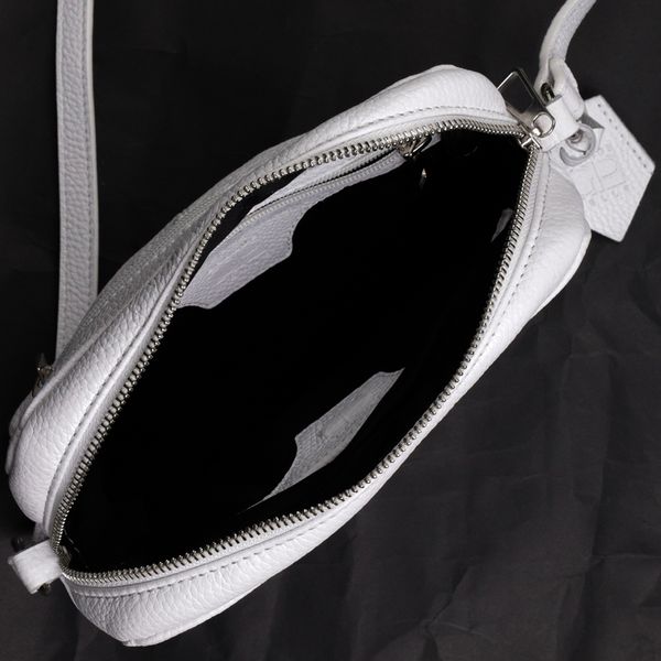 Жіноча сумка крос-боді із натуральної шкіри GRANDE PELLE 11650 Біла 56457 фото