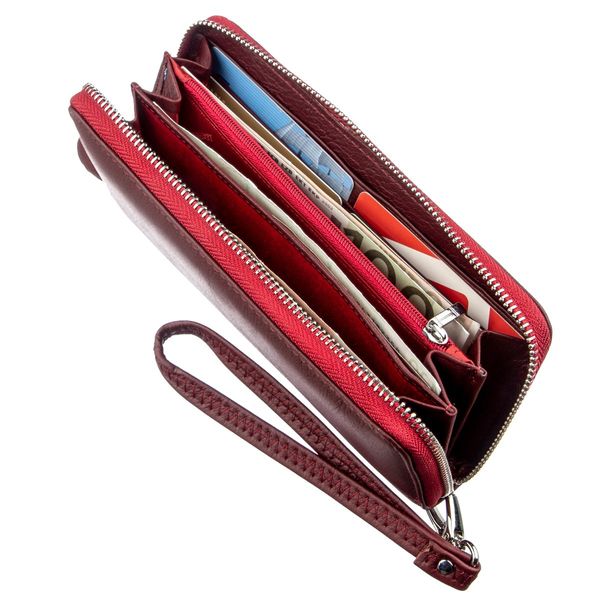 Універсальний клатч-гаманець для жінок ST Leather 18935 Темно-червоний 18935 фото