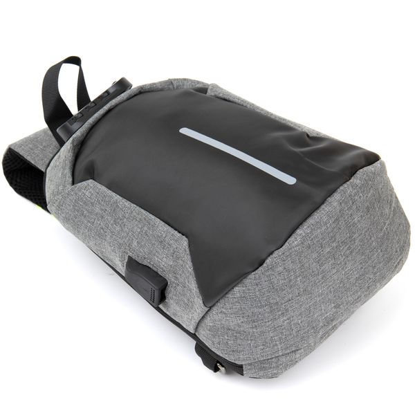 Ергономічний рюкзак через плече з кодовим замком текстильний Vintage 20554 Сірий 20554 фото