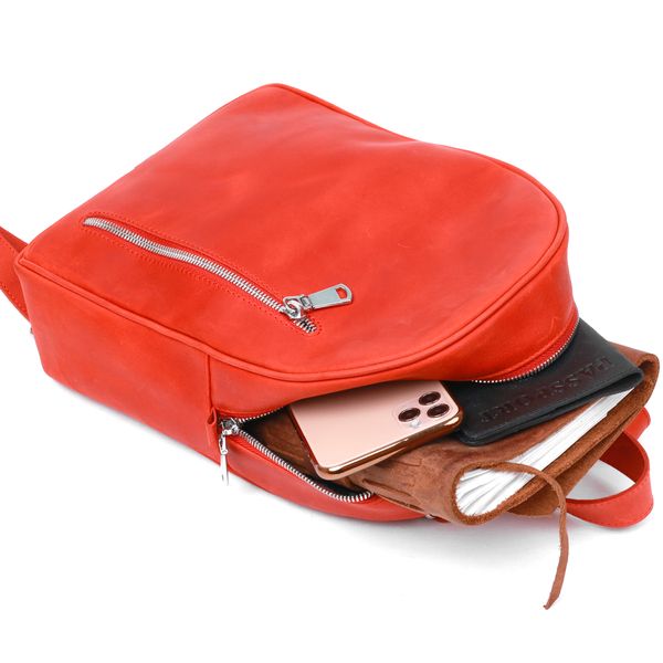 Кожаный винтажный женский рюкзак Shvigel 16327 Красный 52659 фото