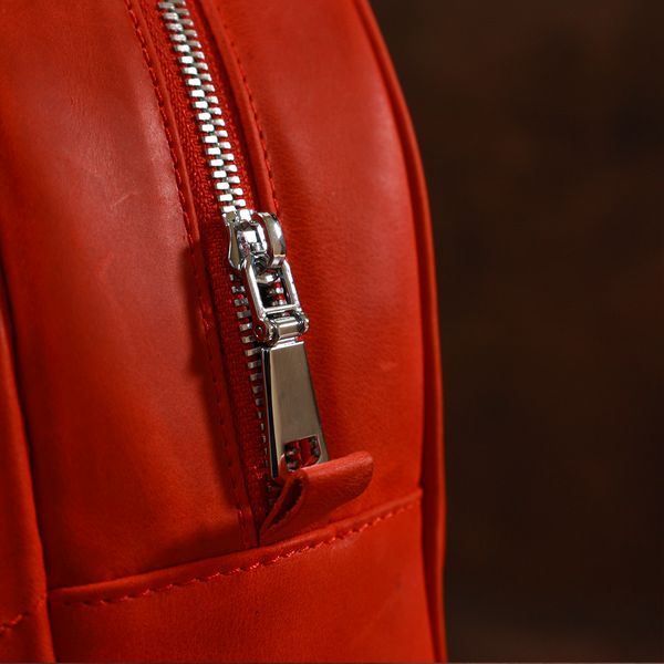 Кожаный винтажный женский рюкзак Shvigel 16327 Красный 52659 фото