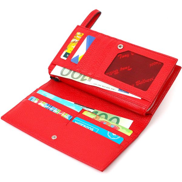 Модный женский клатч с блоком для кредитных карт из натуральной кожи Tony Bellucci 22034 Красный 22034 фото
