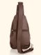 Чоловіча шкіряна сумка-слінг коричневого кольору Newery N116GC N116GC фото 2
