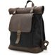 Ролл-ап рюкзак из кожи и канвас TARWA RGc-5191-3md серый RGc-5191-3md фото