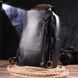 Превосходная сумка мужская через плечо из натуральной гладкой кожи 21286 Vintage Черная 55168 фото 8