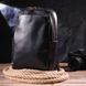 Превосходная сумка мужская через плечо из натуральной гладкой кожи 21286 Vintage Черная 55168 фото 7