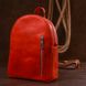 Кожаный винтажный женский рюкзак Shvigel 16327 Красный 52659 фото 7