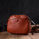 Відмінна жіноча сумка через плече з натуральної шкіри 22134 Vintage Коричнева 22134 фото 7