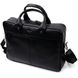Вместительная сумка-портфель на плечо KARYA 20871 кожаная Черный 20871 фото 2