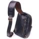 Превосходная сумка мужская через плечо из натуральной гладкой кожи 21286 Vintage Черная 55168 фото 2