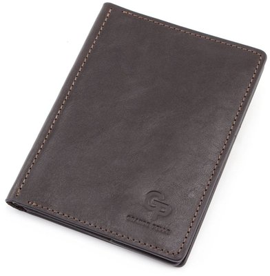 Темно-коричнева шкіряна обкладинка для паспорта Grande Pelle 212620 212620 фото