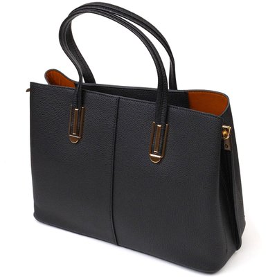Стильная сумка для деловой женщины из натуральной кожи 22085 Vintage Черная 22085 фото