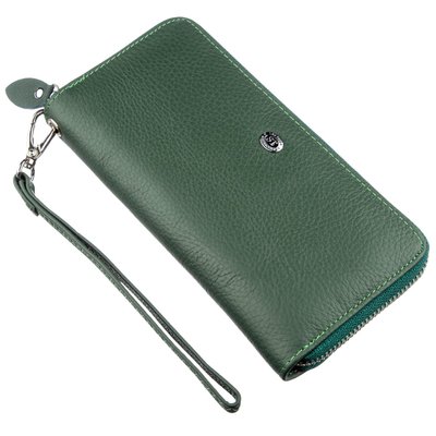 Жіночий клатч-гаманець на блискавки ST Leather 18936 Зелений 18936 фото