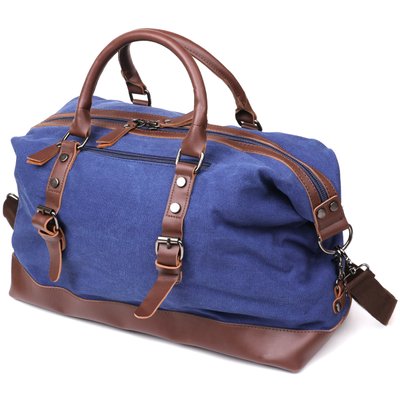 Дорожня сумка текстильна середня Vintage 20084 Синя 20084 фото
