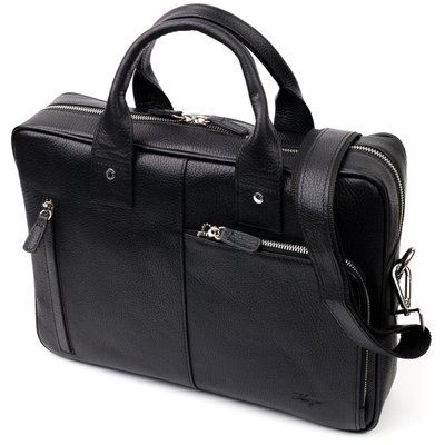 Міцна сумка-портфель із зернистої шкіри KARYA 20872 Чорний 20872 фото