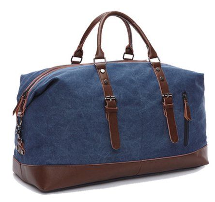 Дорожня сумка текстильна середня Vintage 20084 Синя 20084 фото