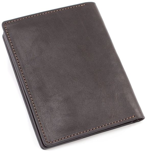 Темно-коричнева шкіряна обкладинка для паспорта Grande Pelle 212620 212620 фото