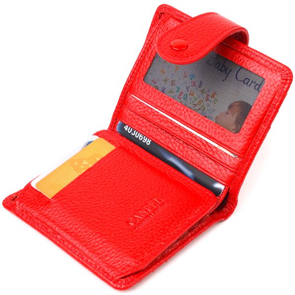 Яскравий жіночий гаманець із натуральної зернистої шкіри CANPELLINI 21690 Червоний 21690 фото