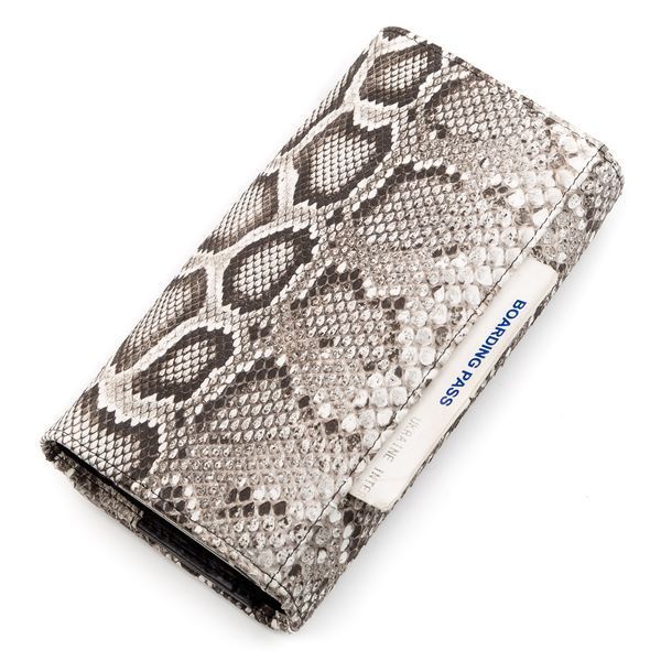 Кошелек женский SNAKE LEATHER 18211 из натуральной кожи питона Серый 18211 фото