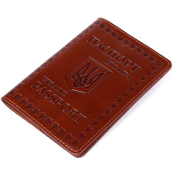 Надійна шкіряна обкладинка на паспорт SHVIGEL 16133 16133 фото