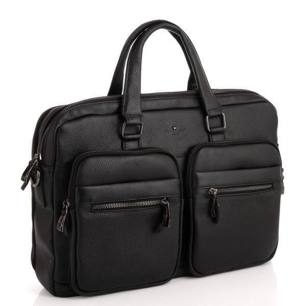 Чоловічий шкіряний портфель Dor Flinger DF5359-1black DF5359-1black фото