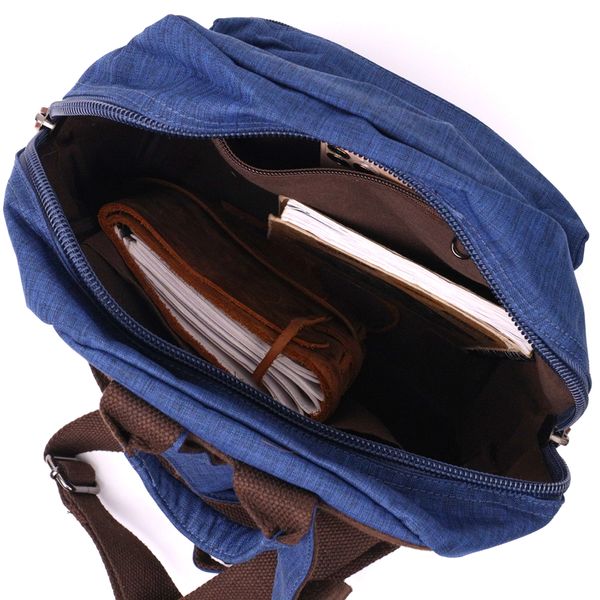 Текстильний зручний рюкзак унісекс Vintage 22244 Синій 56869 фото