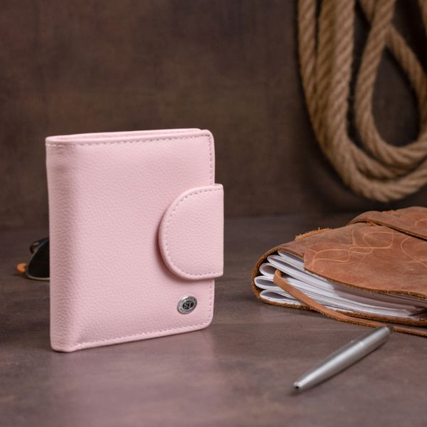 Маленький гаманець з монетницьою ззаду жіночий ST Leather 19267 Рожевий 19267 фото