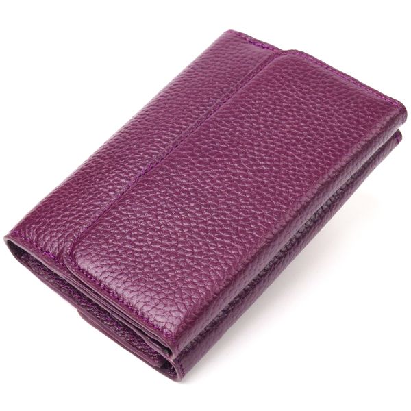 Красивий жіночий гаманець із натуральної шкіри флотар CANPELLINI 21589 Фіолетовий 21589 фото
